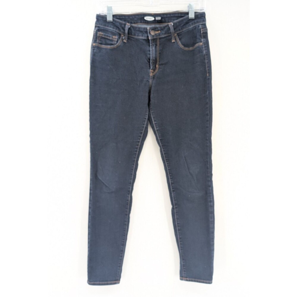 Old Navy Rockstar Mid-Rise Super Skinny Dark Wash Denim Jeans Size 6 Short 28x26